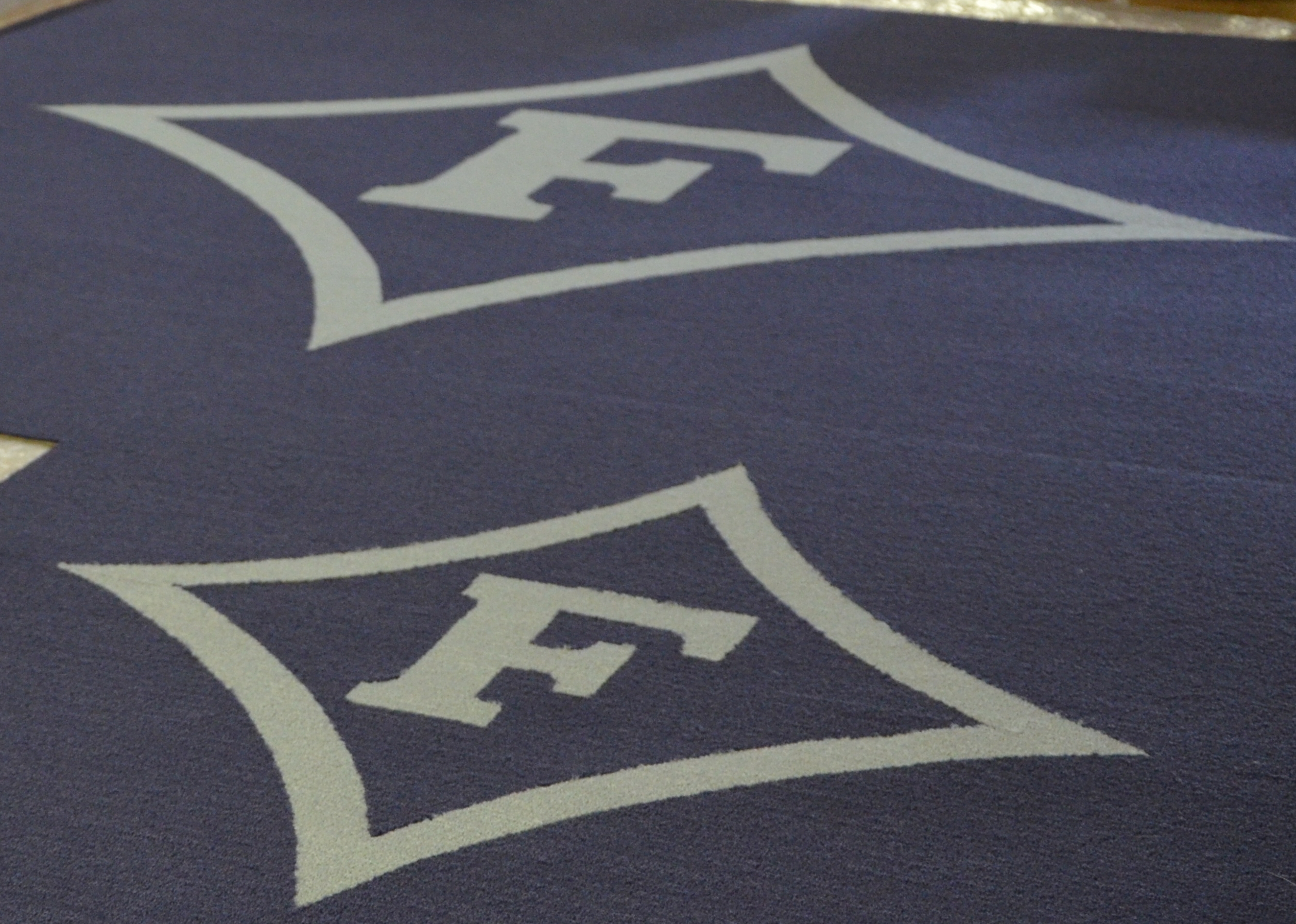 Custom_Carpet_Inserts_Furman_University Custom manufactured carpet inserts for Furman University by McAbee's Carpet
